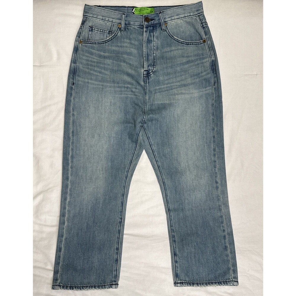 Free People X SR vs Sandrine Rose 26 Jeans Drop Crotch Light Wash Denim NWT